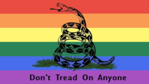Rainbow Gadsden Flag - LGBTQ - Don't Tread on Anyone